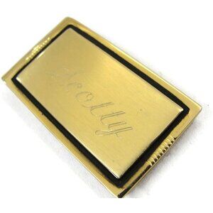 Vintage Money Clip Gold Tone "Scotty" Men Wallet ID Credit Card Holder